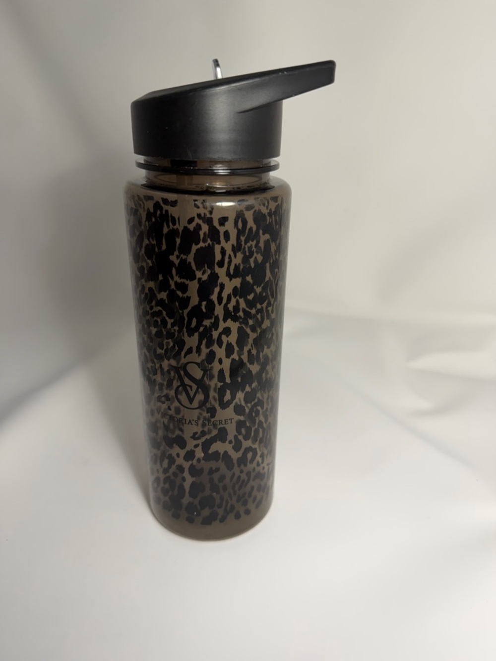 Victoria's Secret Leopard-Print Water Bottle in Black and Brown